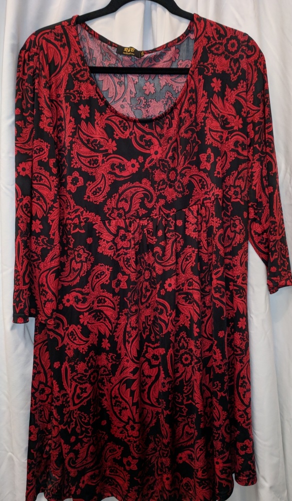 Red and black dress/ tunic
